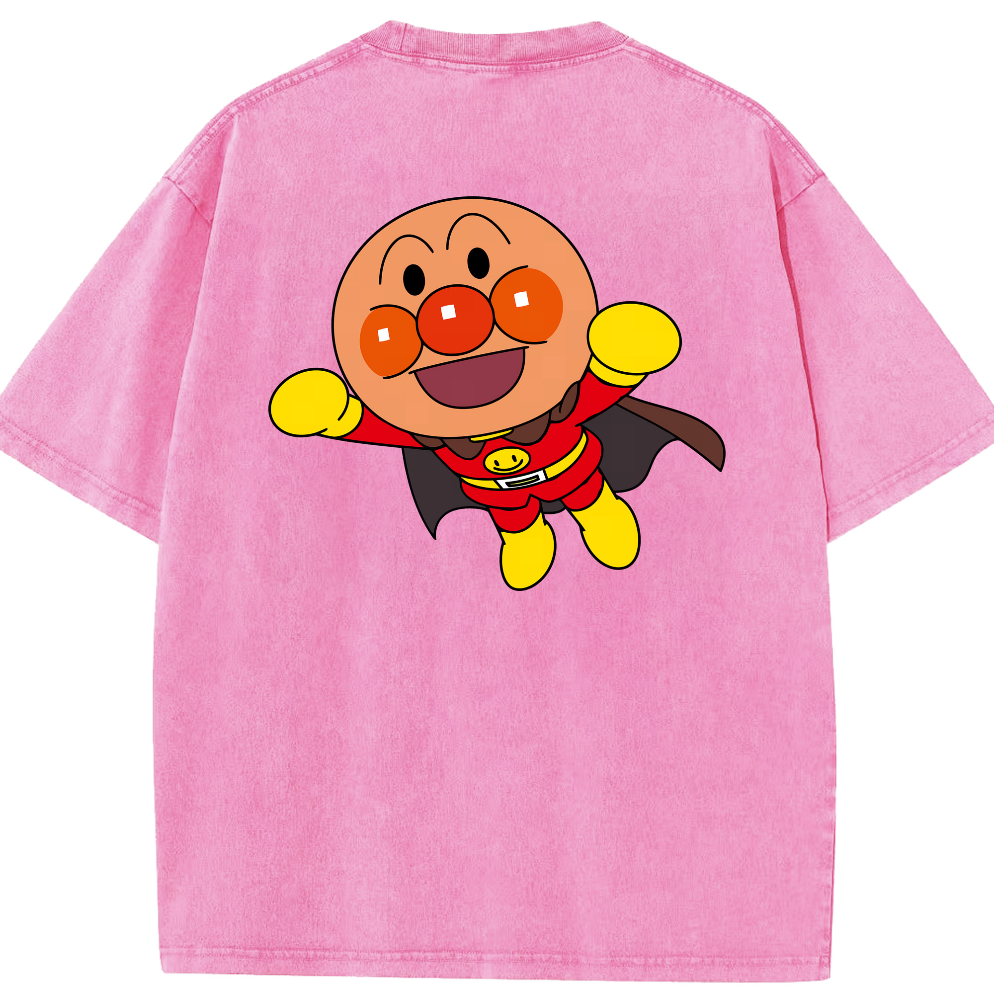 （画像用） アンパンマン Anpanman 綿100% ヴィンテージ風 半袖Tシャツ（背面プリント）
